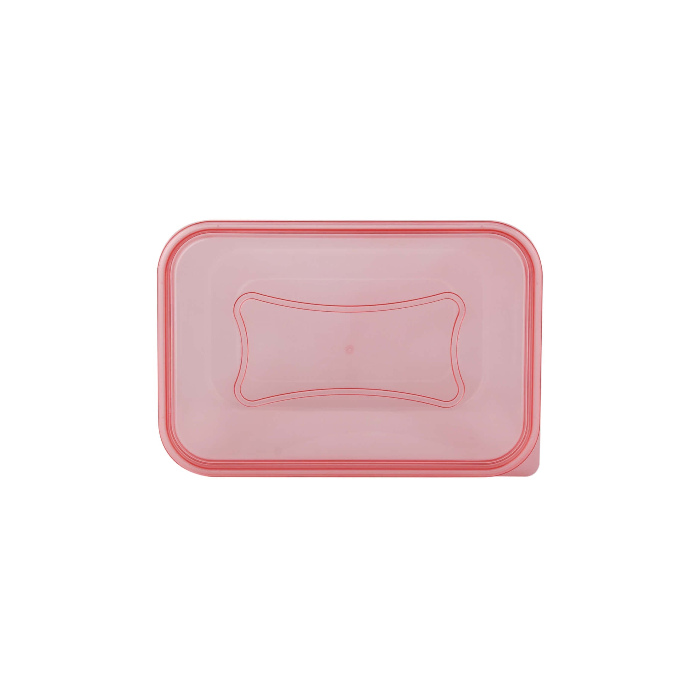 Clear Rectangular Heavy Duty Microwave Container with Color Lids