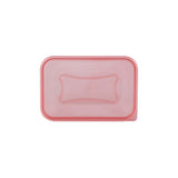 Clear Rectangular Microwave Container with Color Lids
