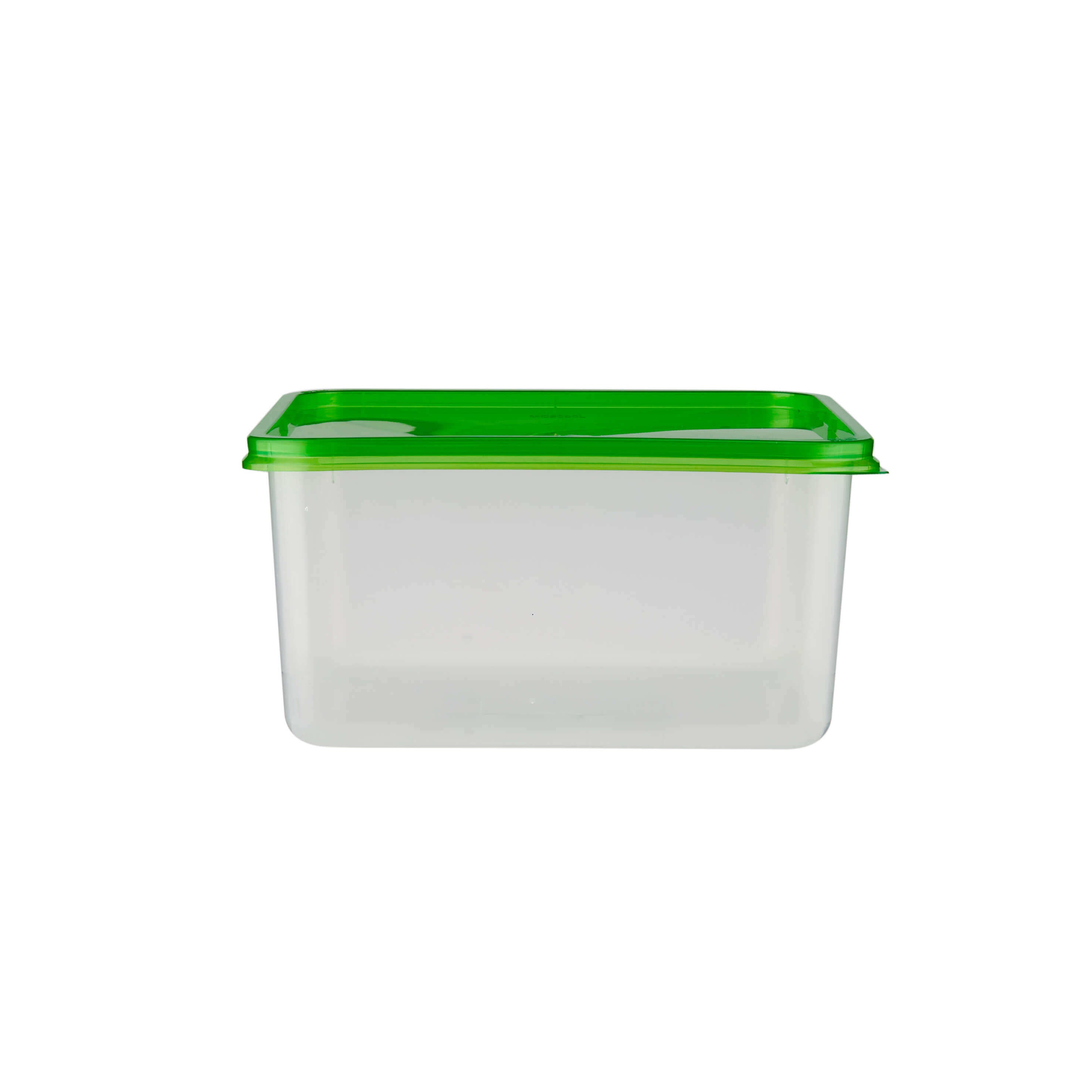 Clear Rectangular Heavy Duty Microwave Container with Color Lids