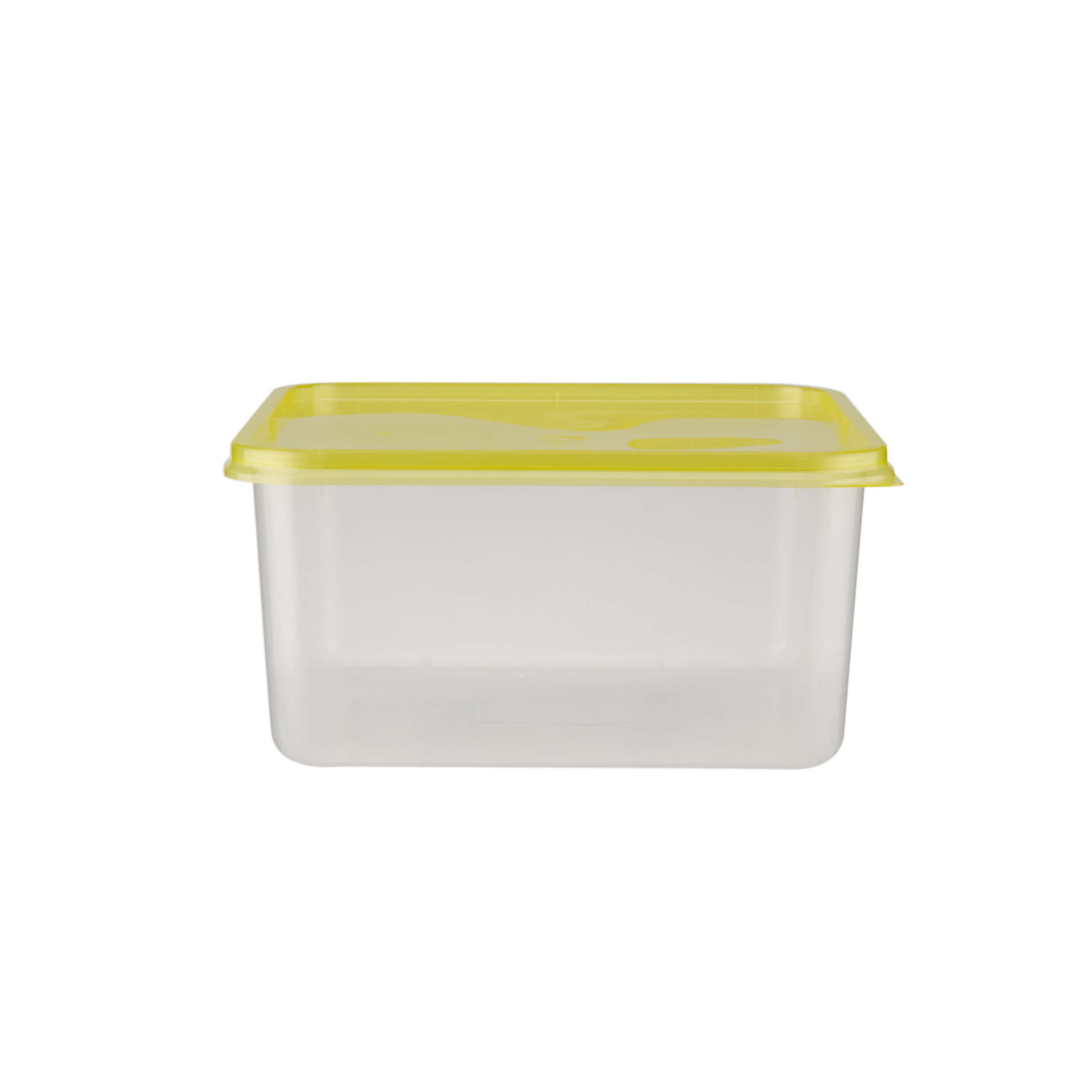 Clear Rectangular Heavy Duty Microwave Container with Color Lids
