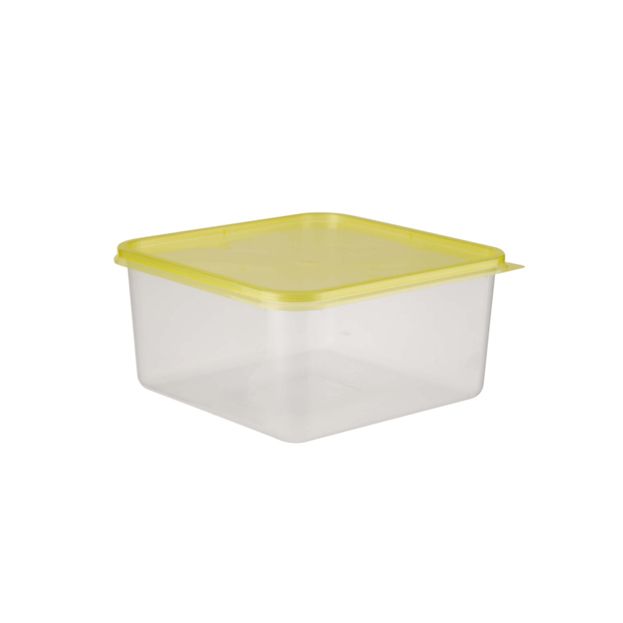 Clear Rectangular Microwave Container with Color Lids