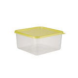 Clear Rectangular Microwave Container with Color Lids