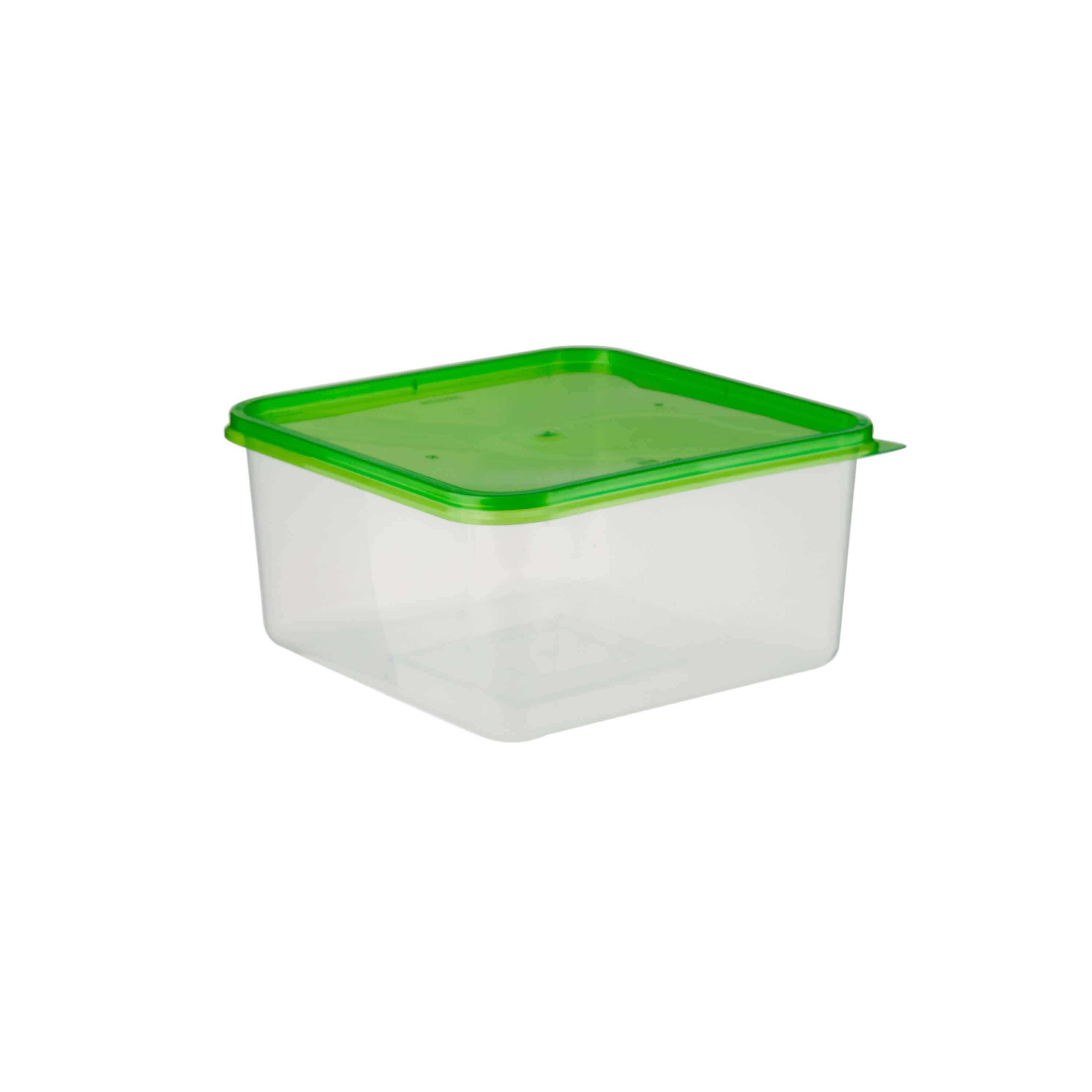 Clear Rectangular Heavy Duty Microwave Container with Color Lids