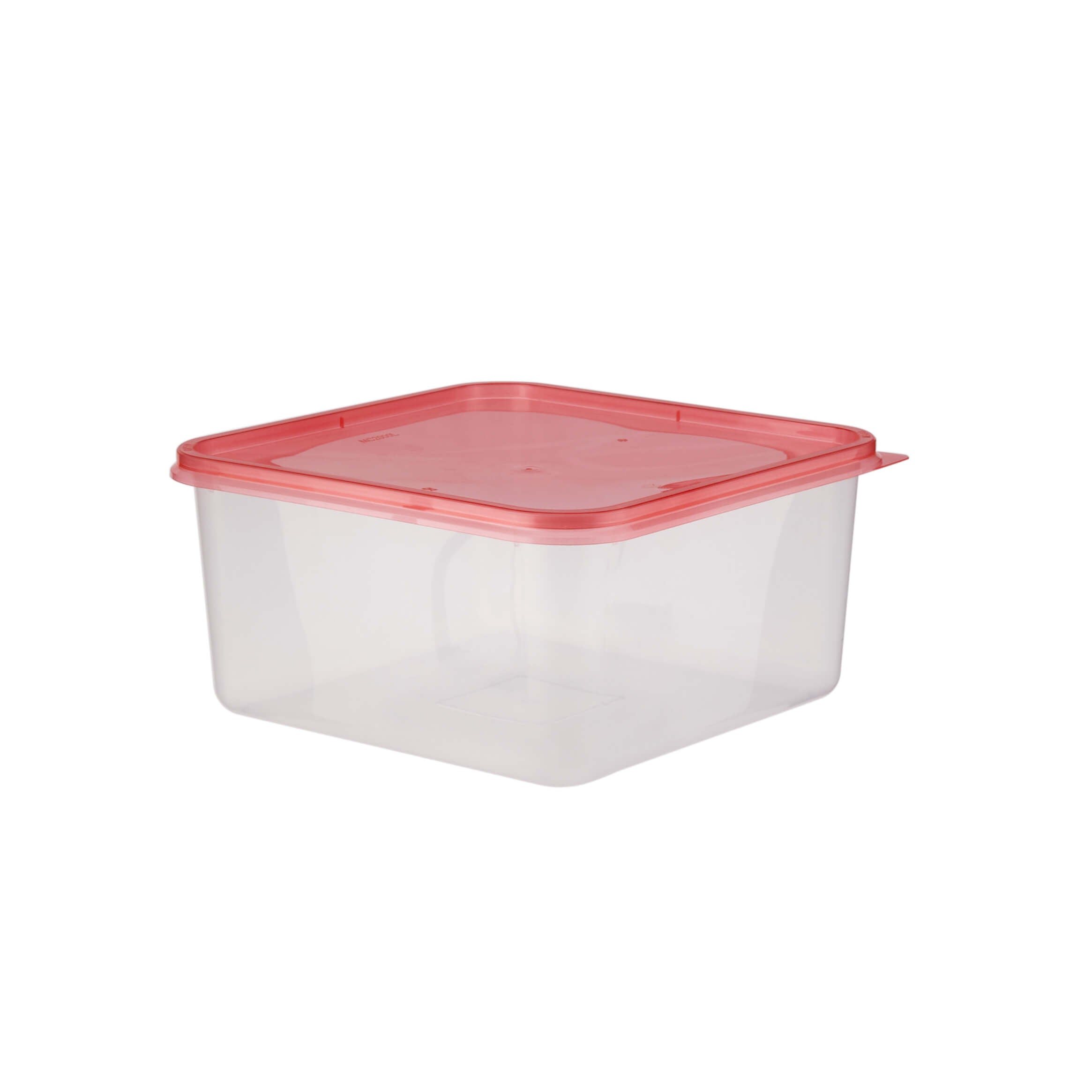 Clear Rectangular Heavy Duty Microwave Container with Color Lids