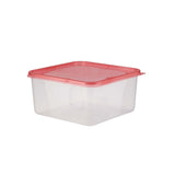 Clear Rectangular Microwave Container with Color Lids