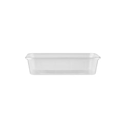 Clear Rectangular Heavy Duty Microwave Container with Color Lids