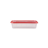 Clear Rectangular Microwave Container with Color Lids
