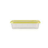 Clear Rectangular Microwave Container with Color Lids