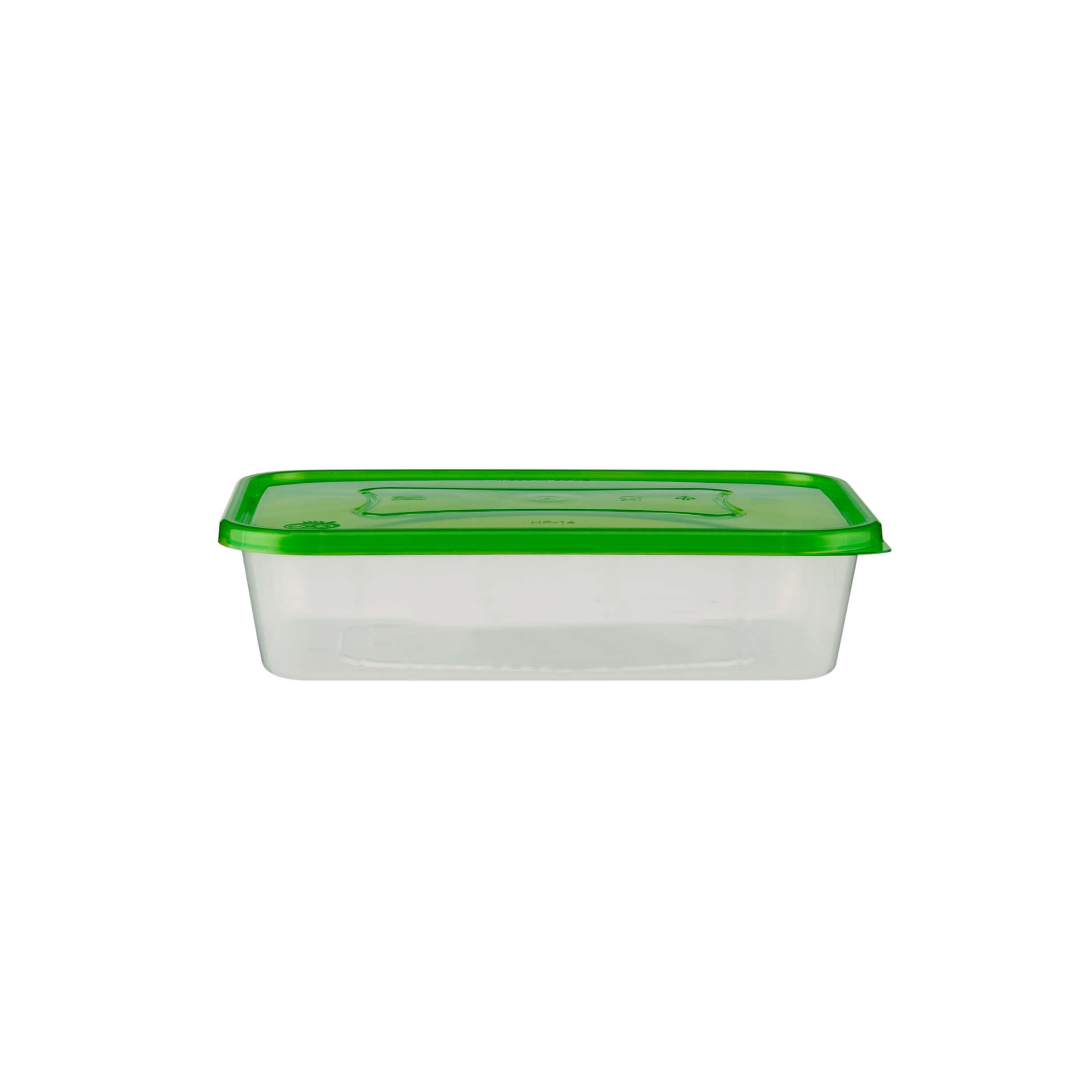 Clear Rectangular Heavy Duty Microwave Container with Color Lids