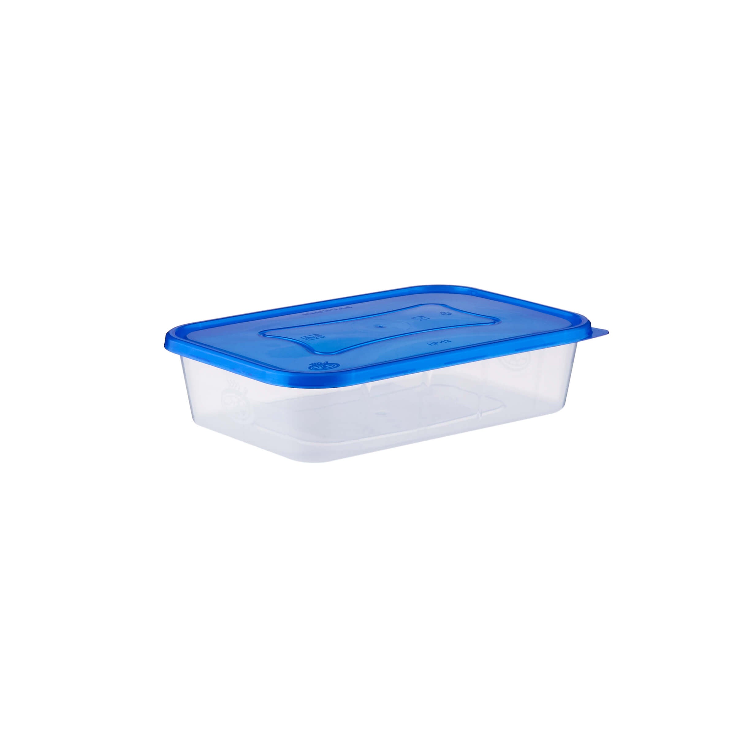 Clear Rectangular Heavy Duty Microwave Container with Color Lids