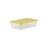 Clear Rectangular Microwave Container with Color Lids