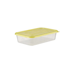 Clear Rectangular Heavy Duty Microwave Container with Color Lids