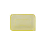 Clear Rectangular Microwave Container with Color Lids