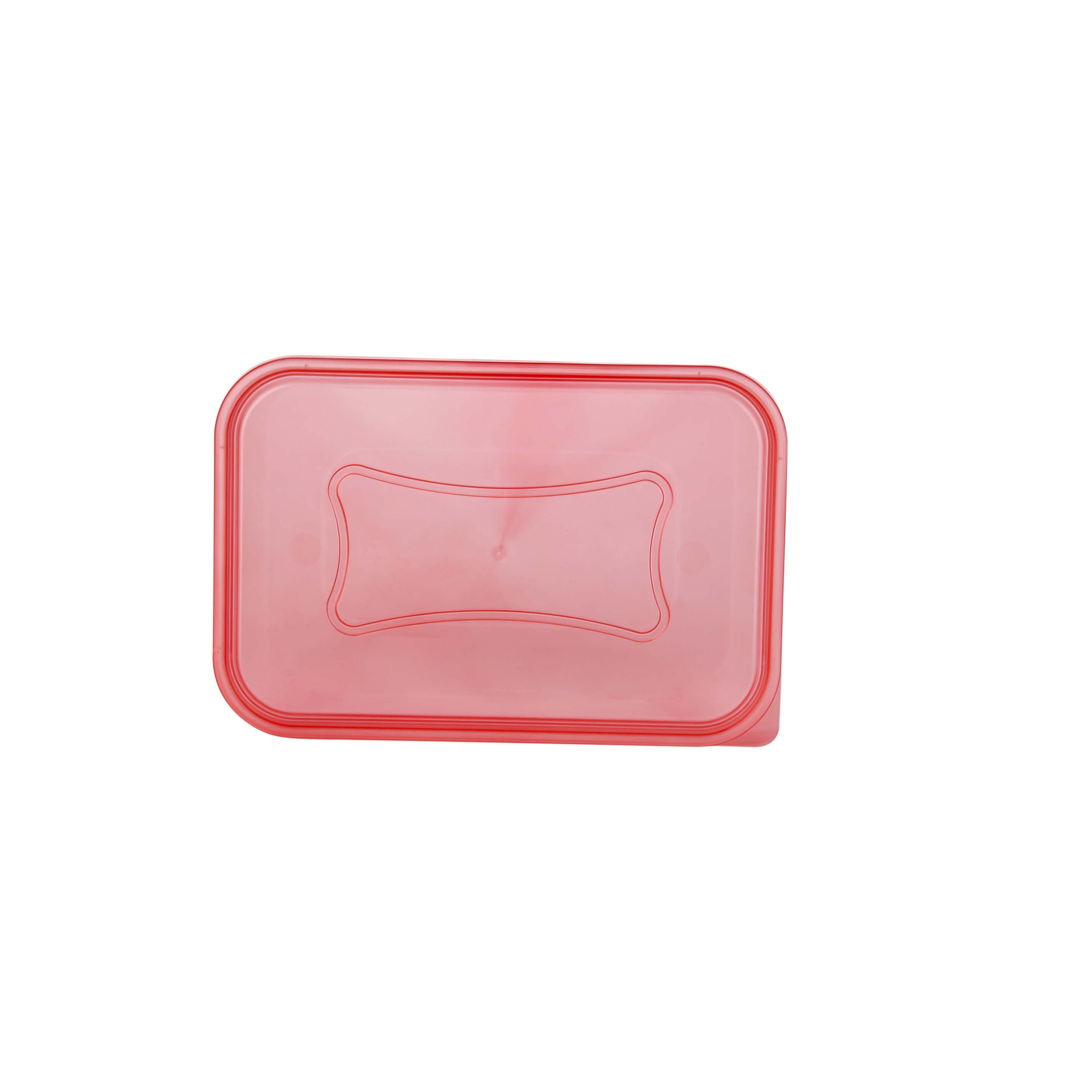 Clear Rectangular Heavy Duty Microwave Container with Color Lids