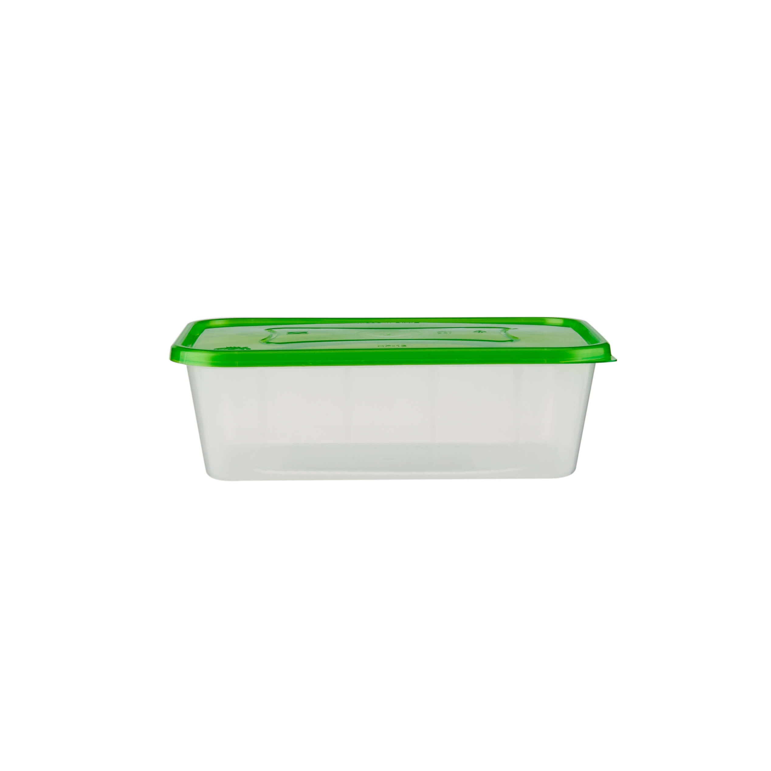 Clear Rectangular Heavy Duty Microwave Container with Color Lids