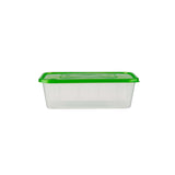 Clear Rectangular Microwave Container with Color Lids