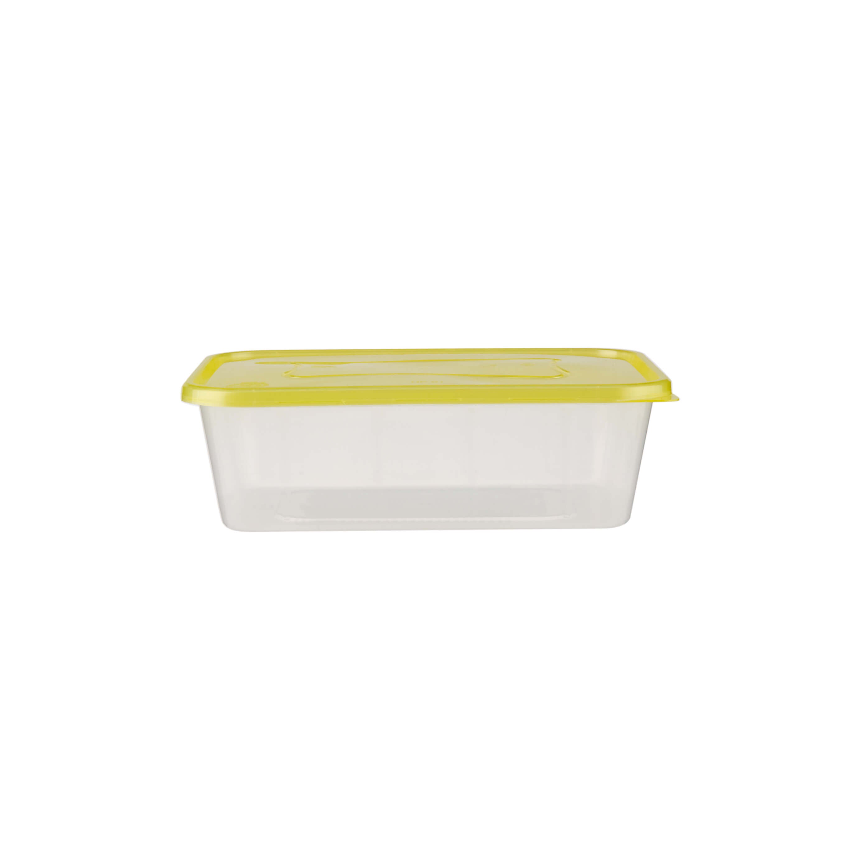 Clear Rectangular Heavy Duty Microwave Container with Color Lids