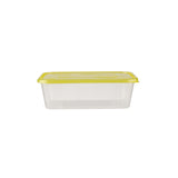 Clear Rectangular Microwave Container with Color Lids
