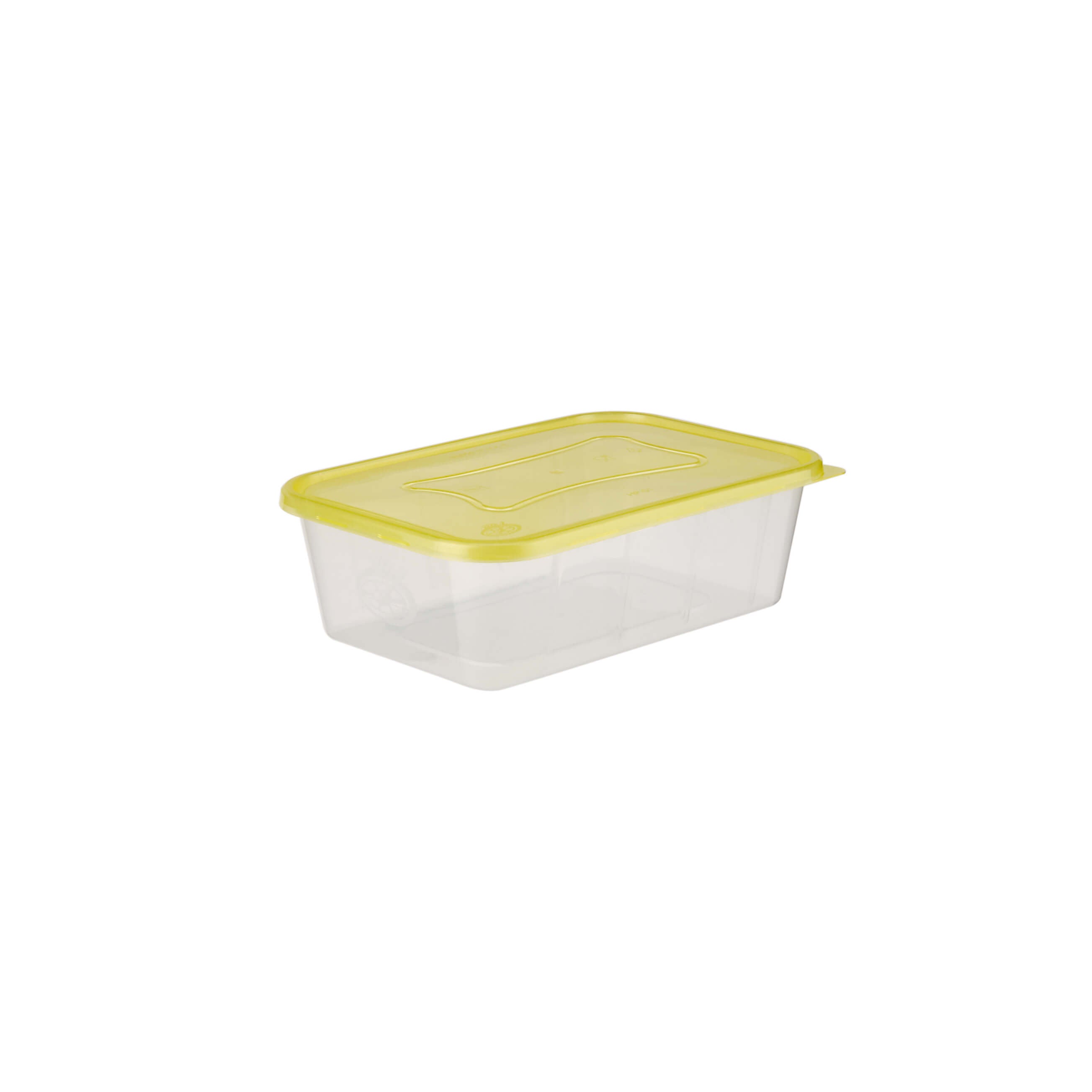 Clear Rectangular Heavy Duty Microwave Container with Color Lids