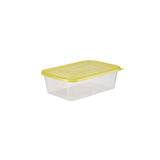 Clear Rectangular Microwave Container with Color Lids