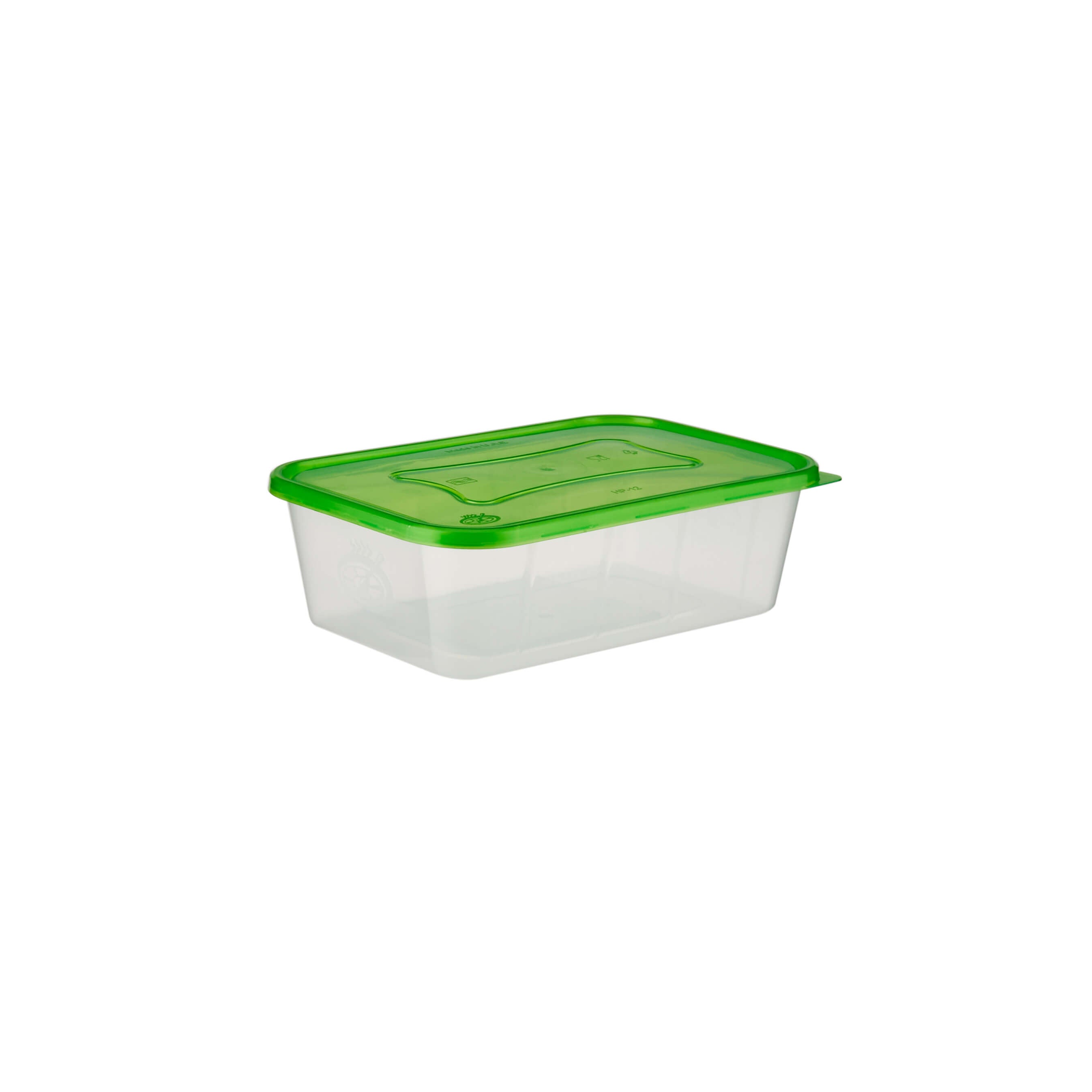 Clear Rectangular Heavy Duty Microwave Container with Color Lids