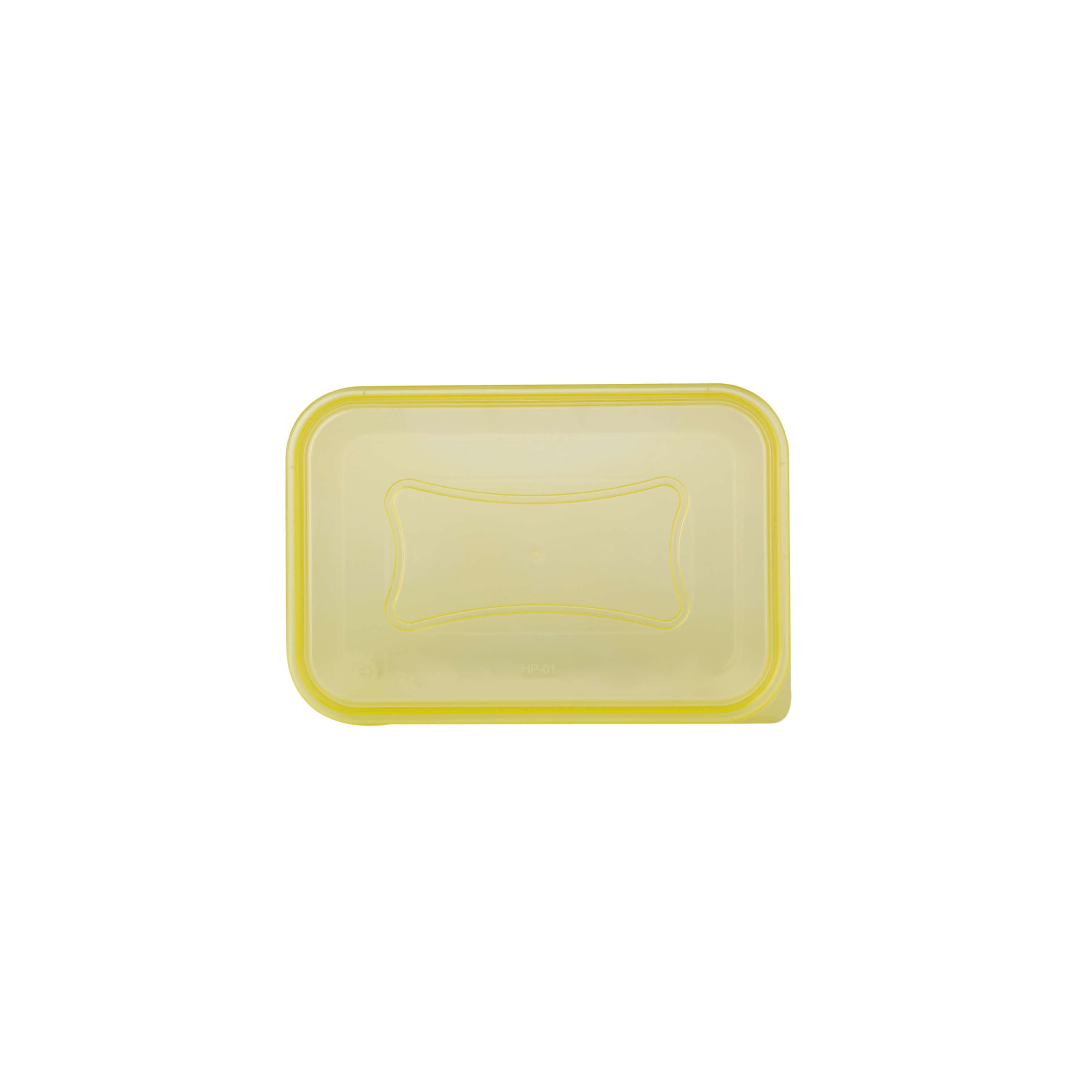 Clear Rectangular Heavy Duty Microwave Container with Color Lids