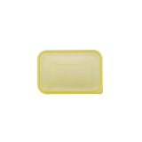 Clear Rectangular Microwave Container with Color Lids