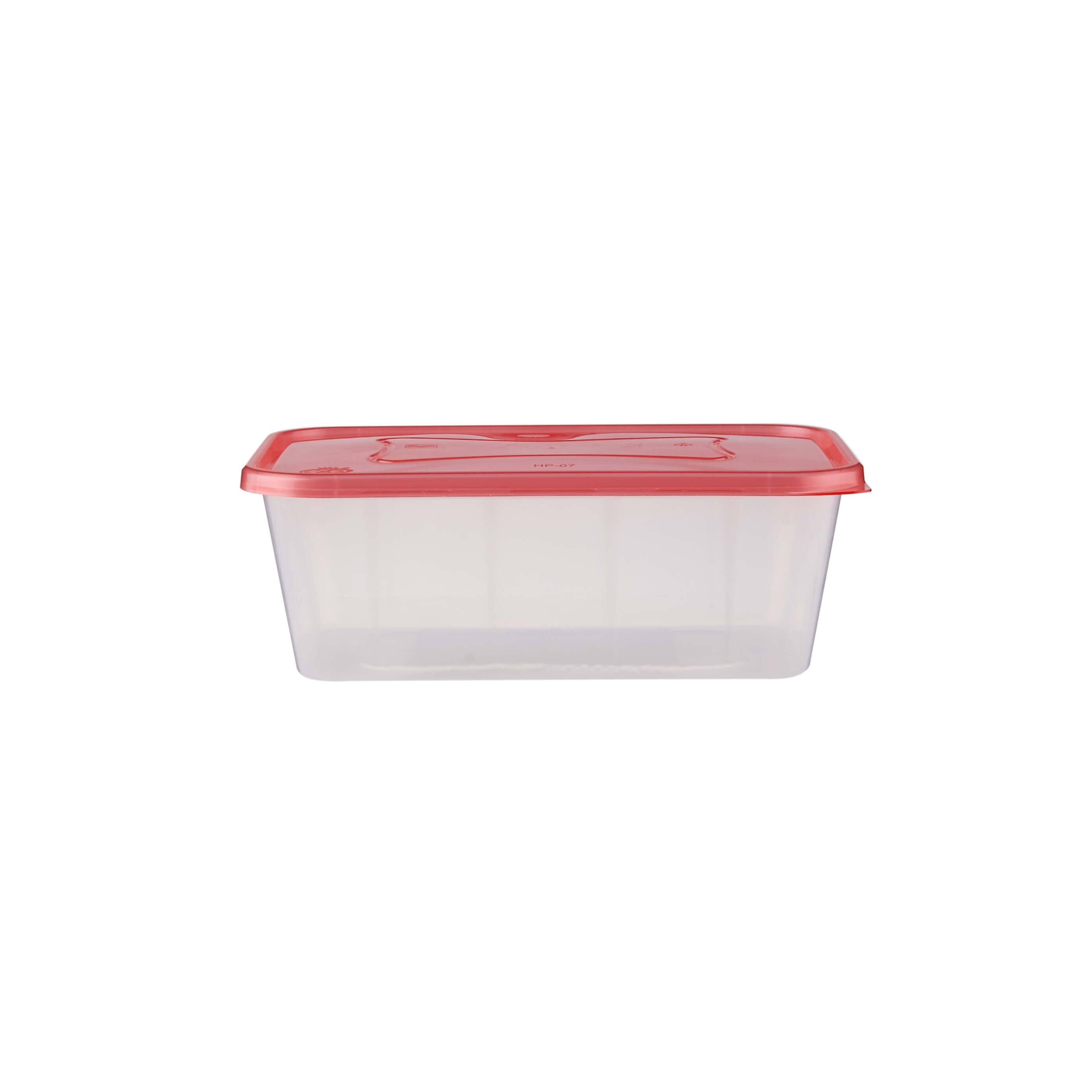 Clear Rectangular Heavy Duty Microwave Container with Color Lids