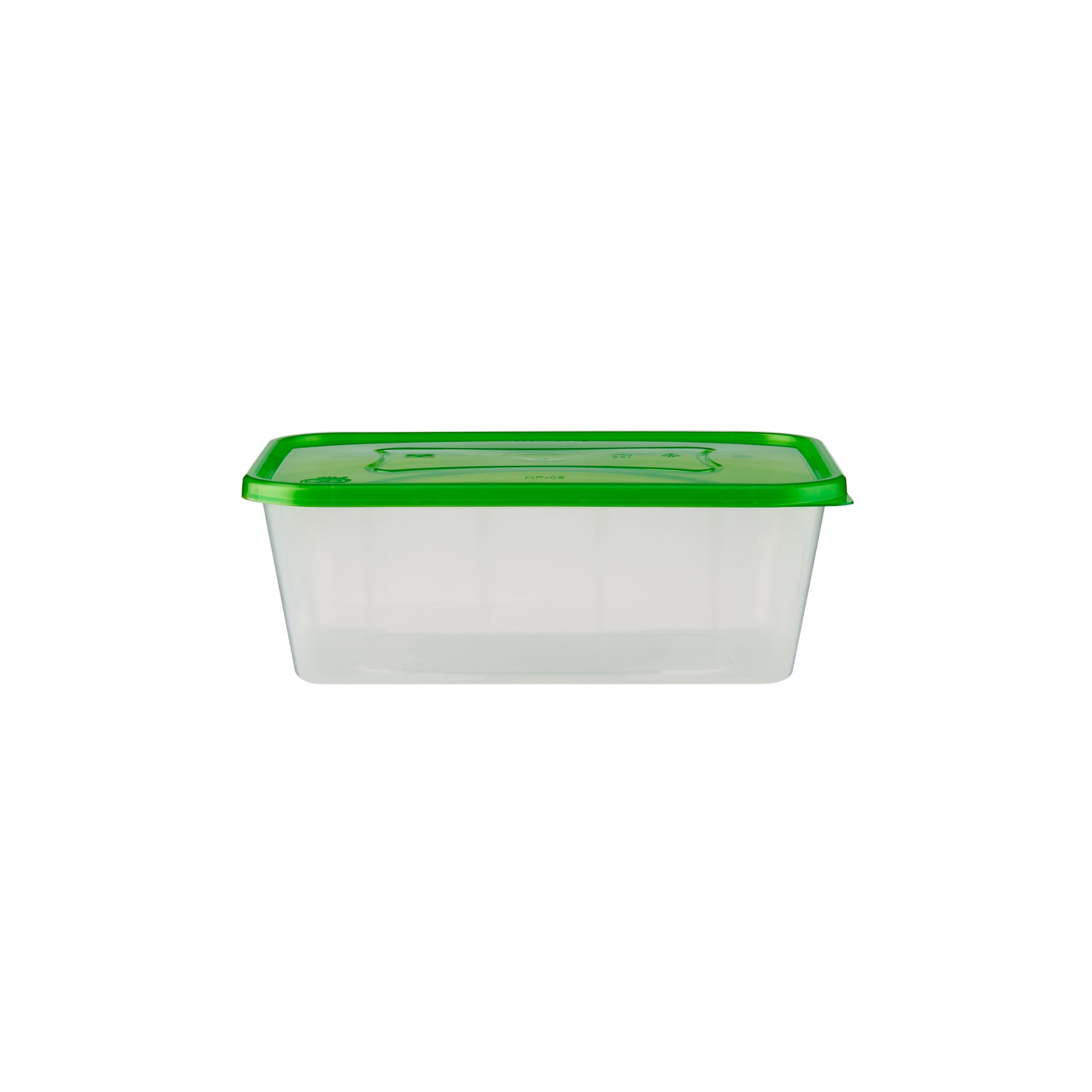 Clear Rectangular Heavy Duty Microwave Container with Color Lids