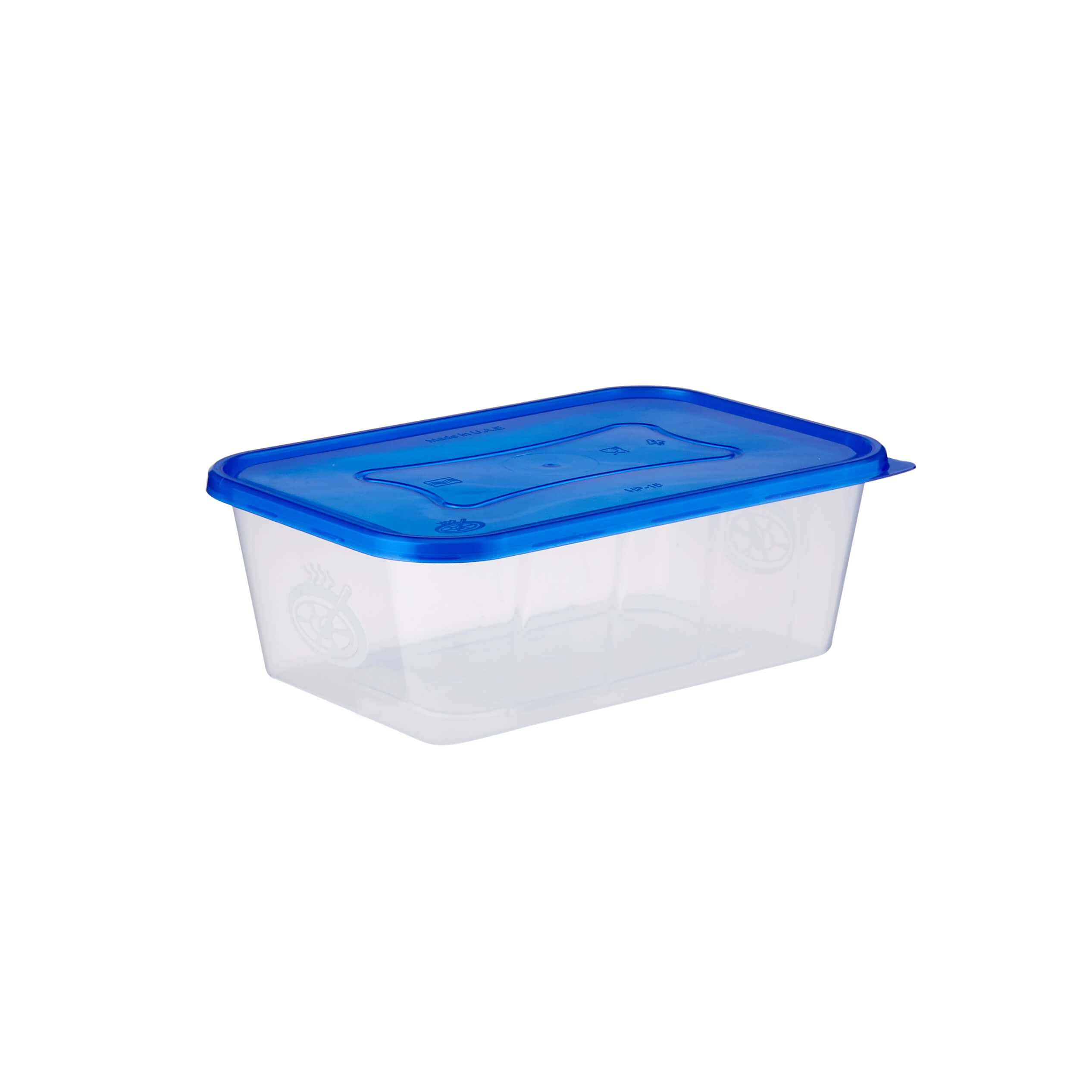 Clear Rectangular Heavy Duty Microwave Container with Color Lids