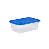 Clear Rectangular Microwave Container with Color Lids