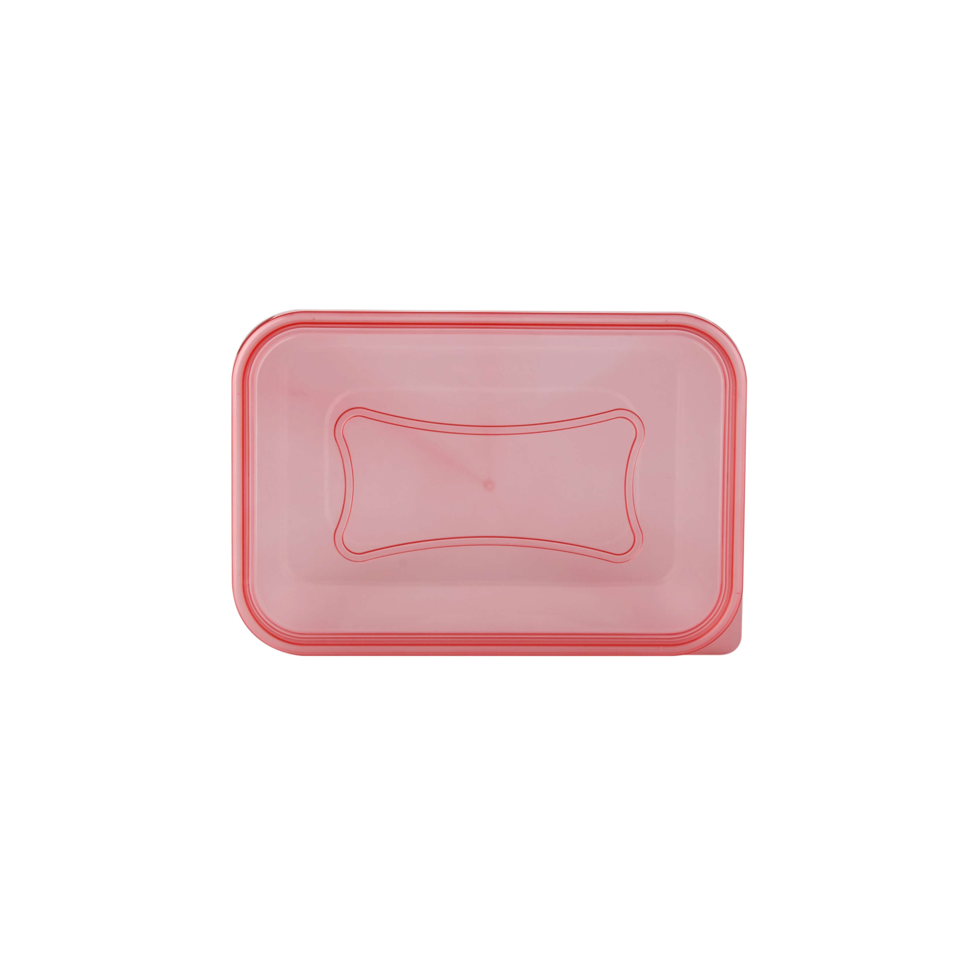 Clear Rectangular Heavy Duty Microwave Container with Color Lids