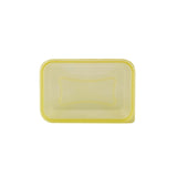 Clear Rectangular Microwave Container with Color Lids