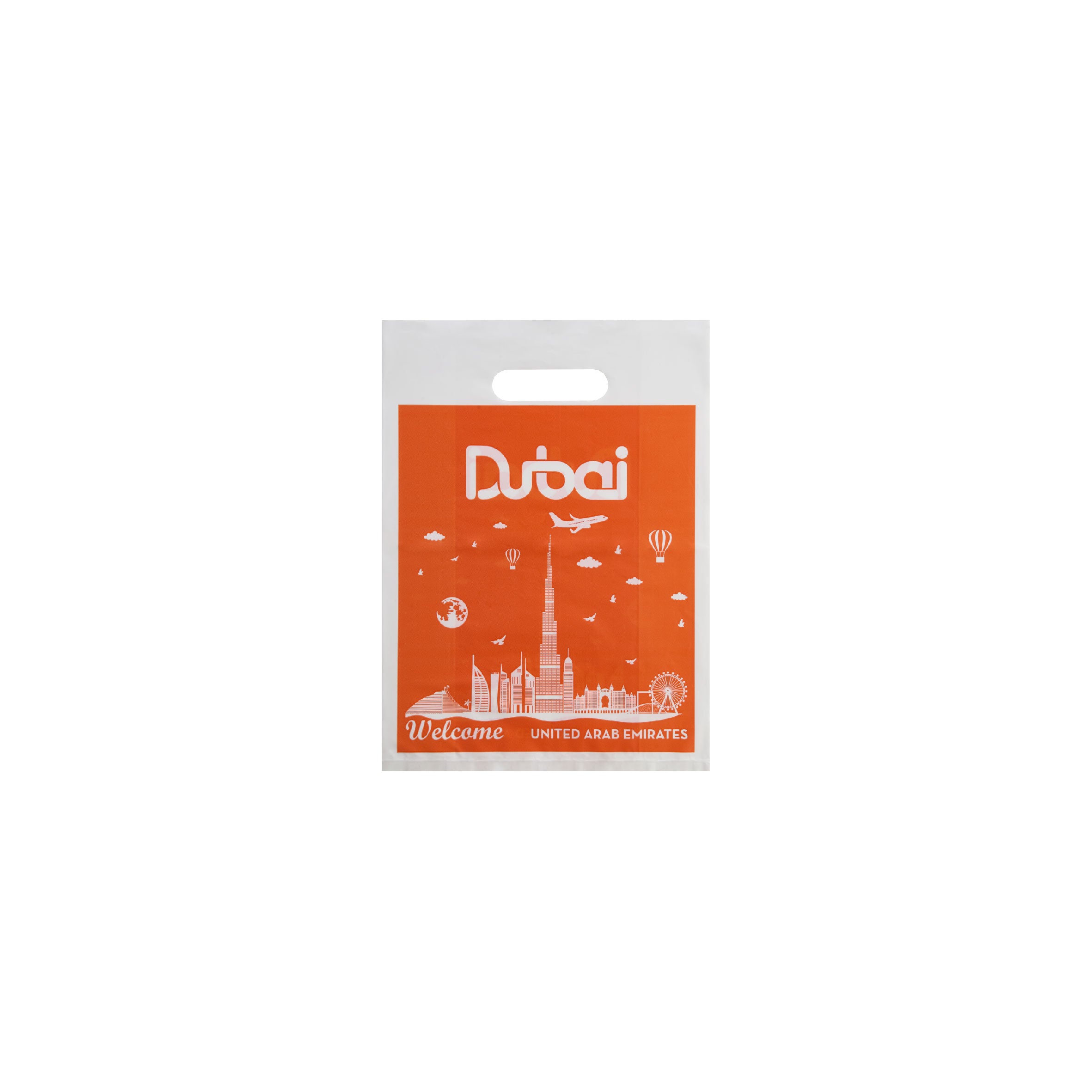 Welcome DXB Printed Plastic Carry Bag 1kg - Hotpack Global