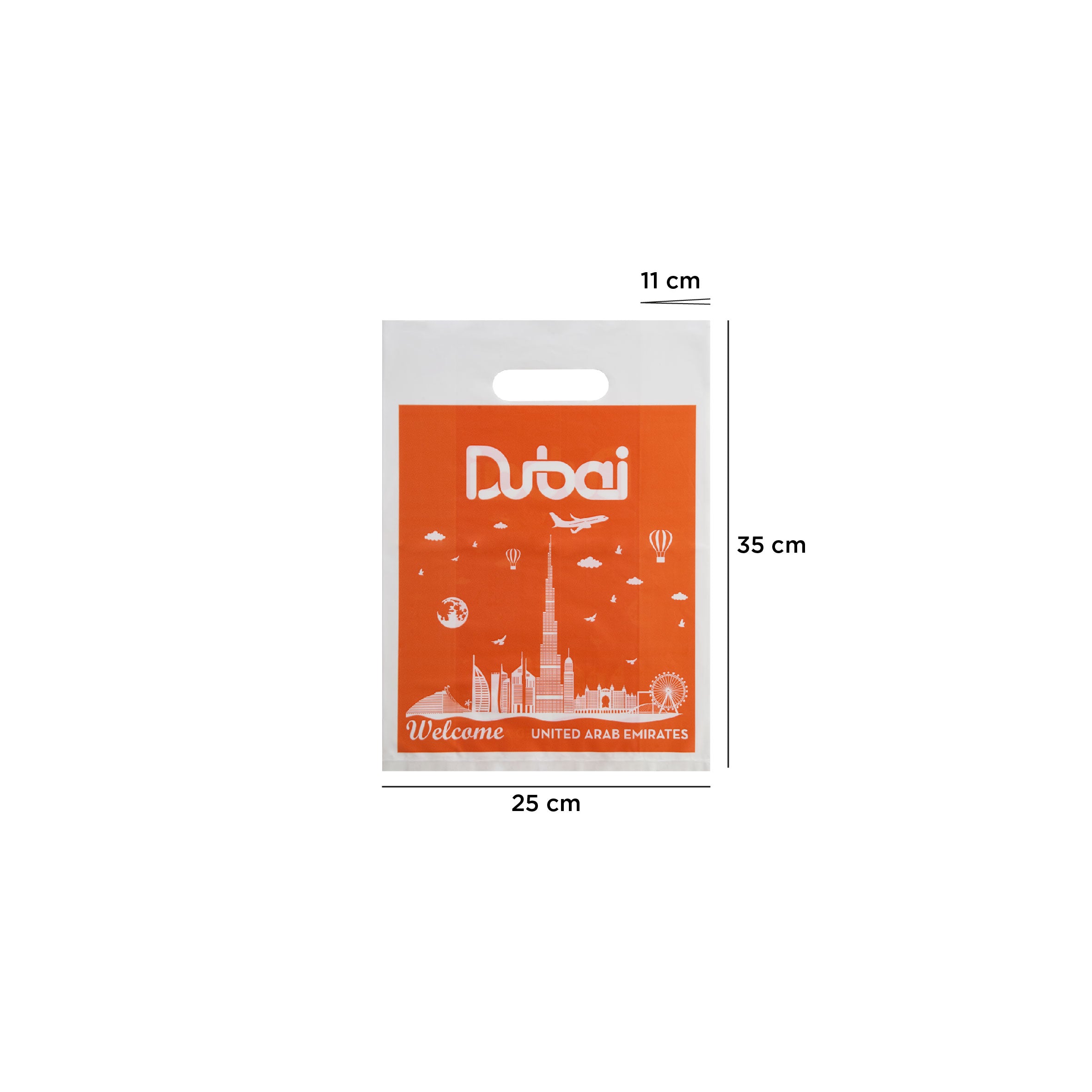 Welcome DXB Printed Plastic Carry Bag 1kg - Hotpack Global