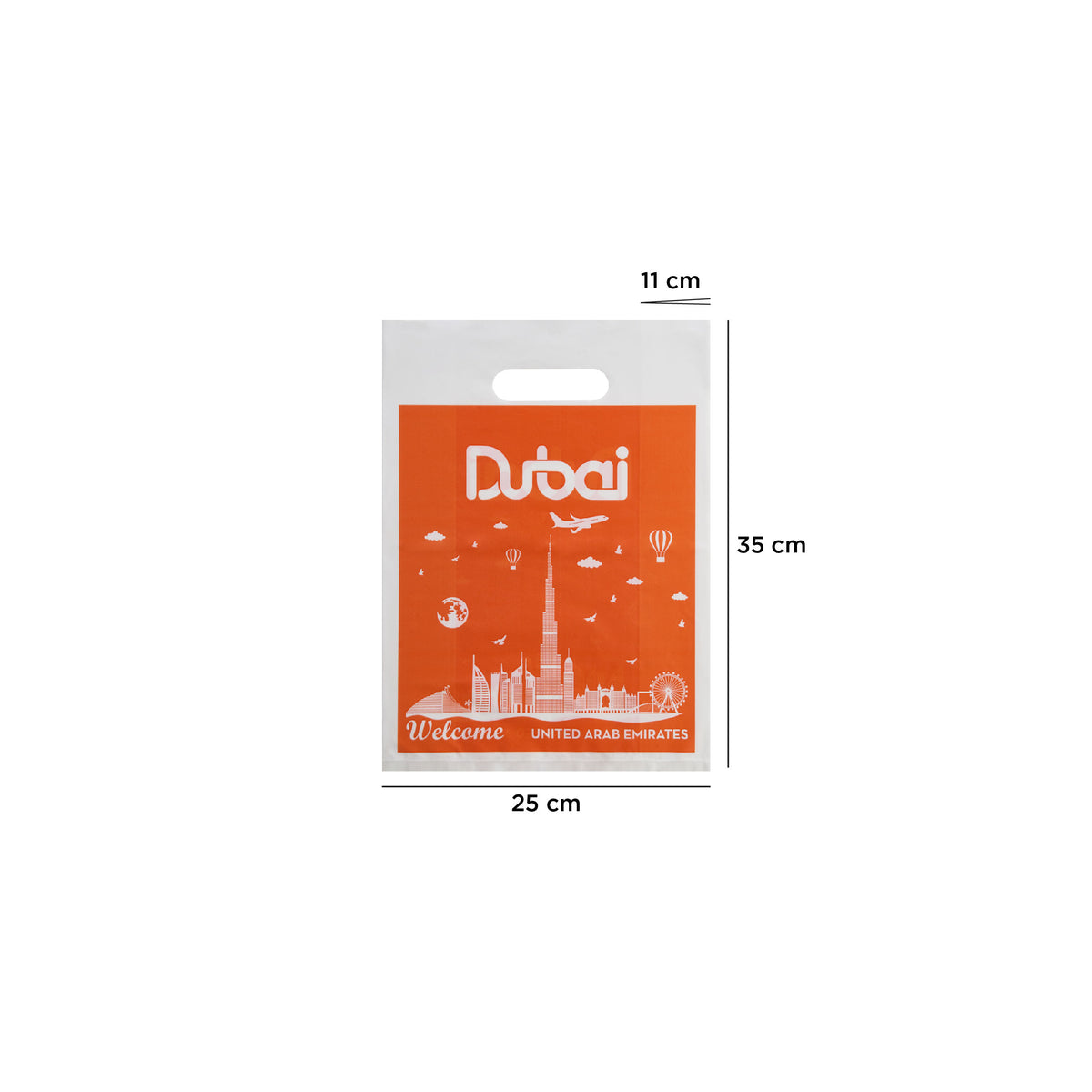 Welcome DXB Printed Plastic Carry Bag 1kg - Hotpack Global