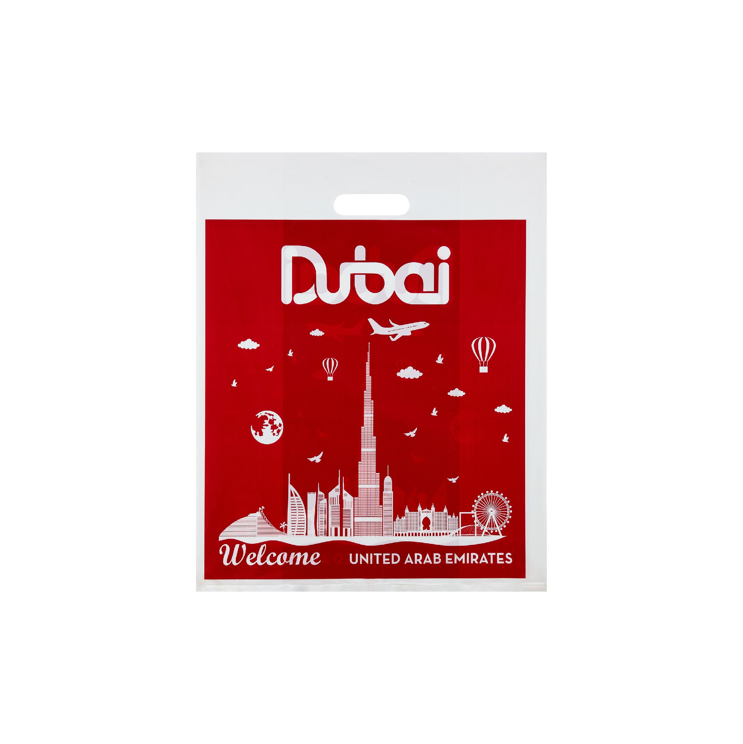 Welcome DXB Printed Plastic Carry Bag 1kg - Hotpack Global