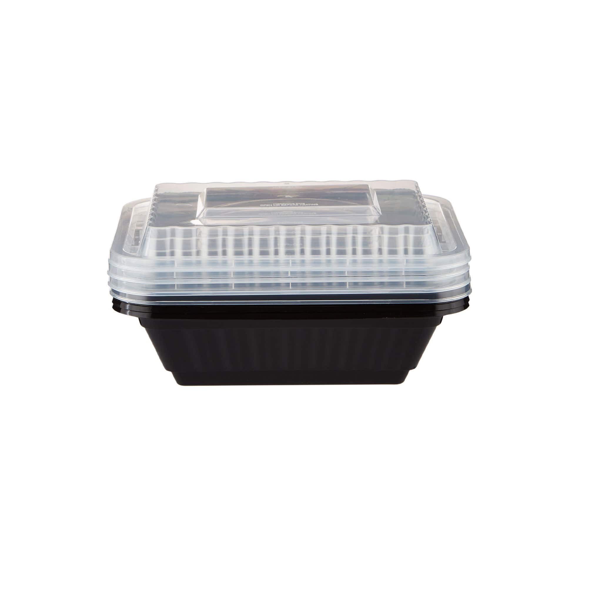 Black Base Rectangular Container 12 Oz 300 Pieces - Hotpack Global