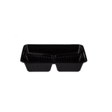 Black Base Rectangular Container 3 Compartments 300 Pieces - Hotpack Global