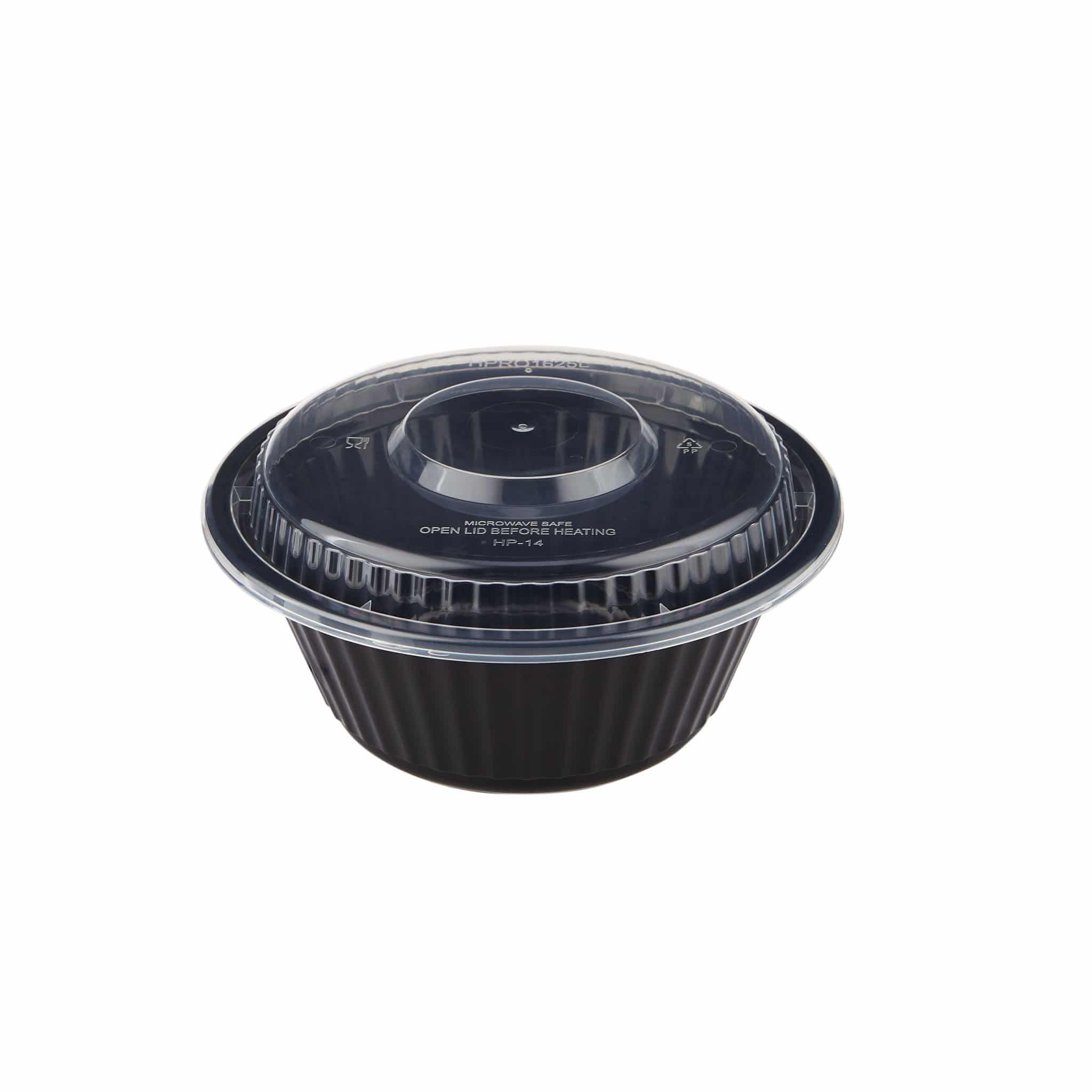 Black Base Heavy Duty Round Container 25 Oz 300 Pieces - Hotpack Global
