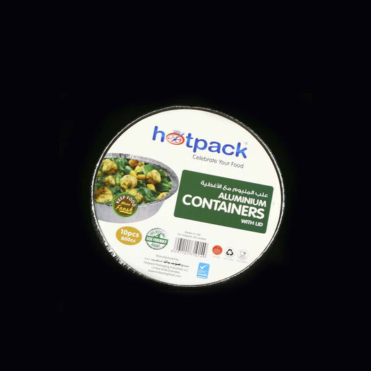 Hotpack | Round Aluminum Containers with Lid 800 ML  | 10 Pieces - Hotpack Global