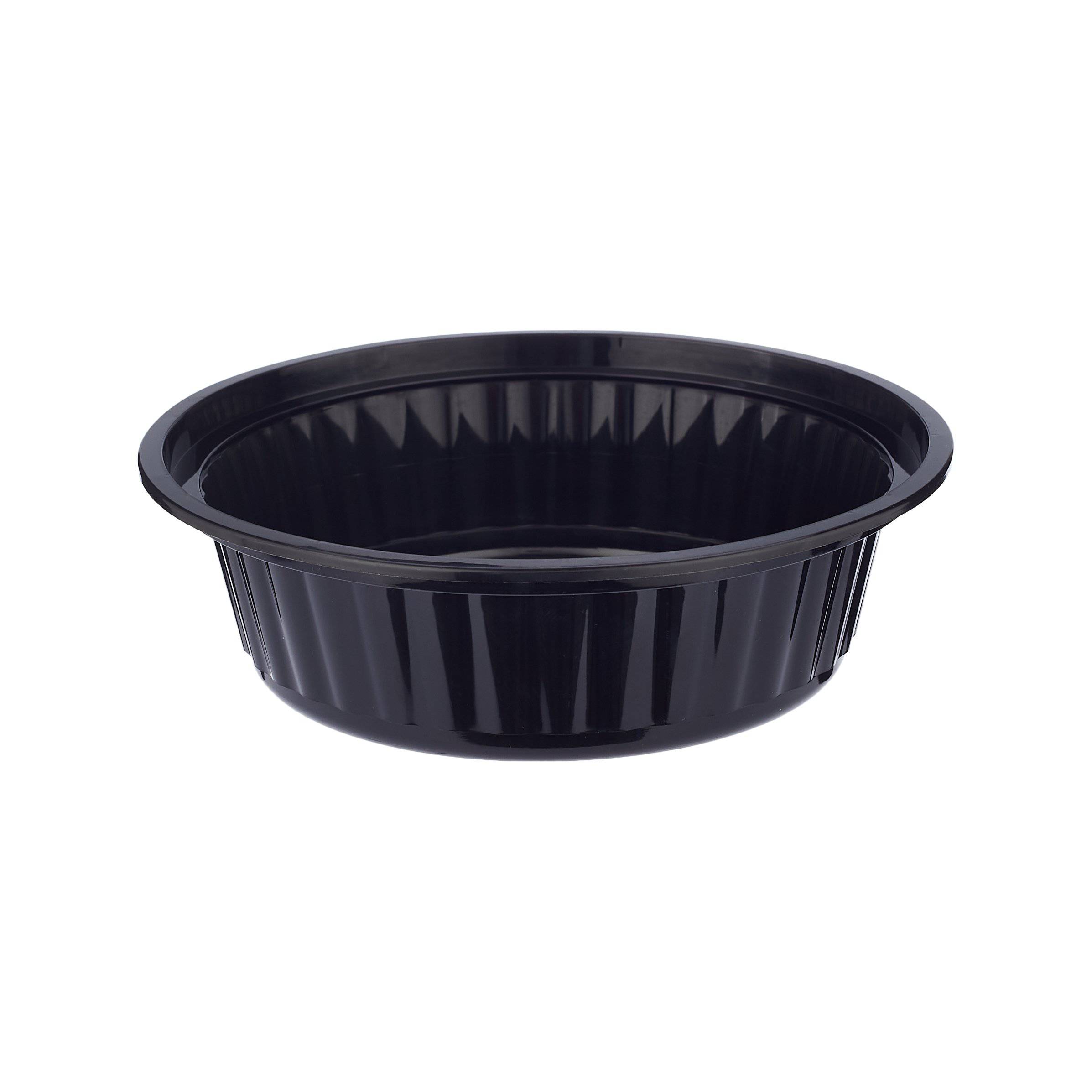 Black Base Round Container 16 oz with Lids 150 Pieces - Hotpack Global