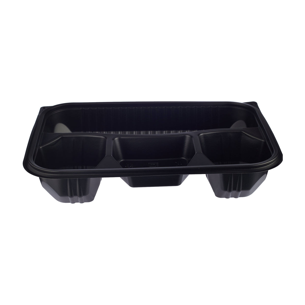 Black Base Rectangular 4-Compartment Container 200 Pieces - Hotpack Global