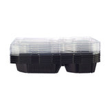 Black Base Rectangular 5-Compartment Container 200 Pieces - Hotpack Global