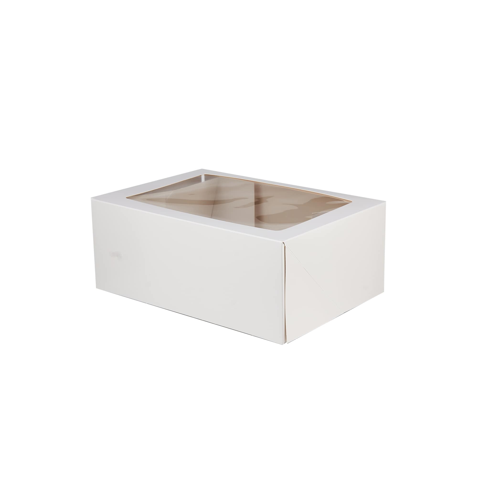 6 piece White Cup Cake Box with insert - Hotpack Global