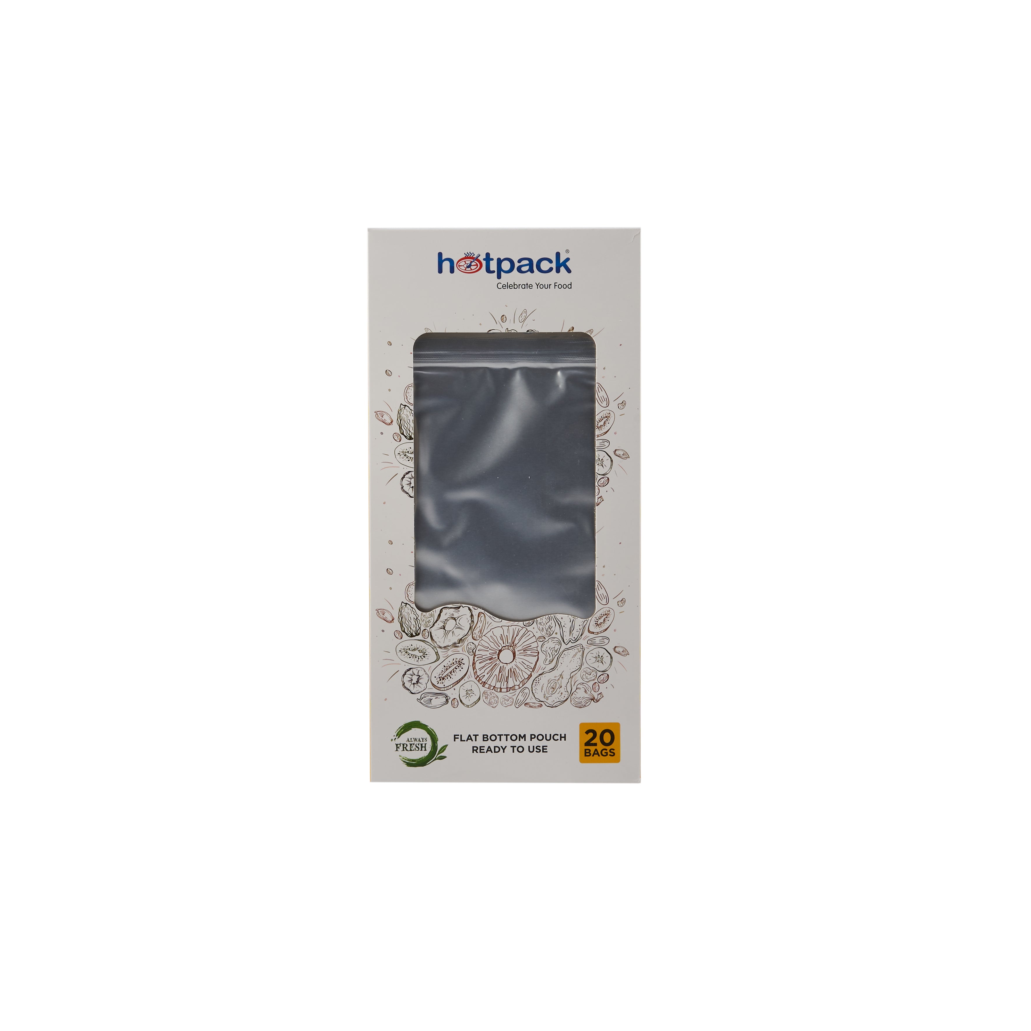 Resealable Foil Stand Up Coffee beans Pouch 20 pieces 12x25x7cm - Hotpack Global