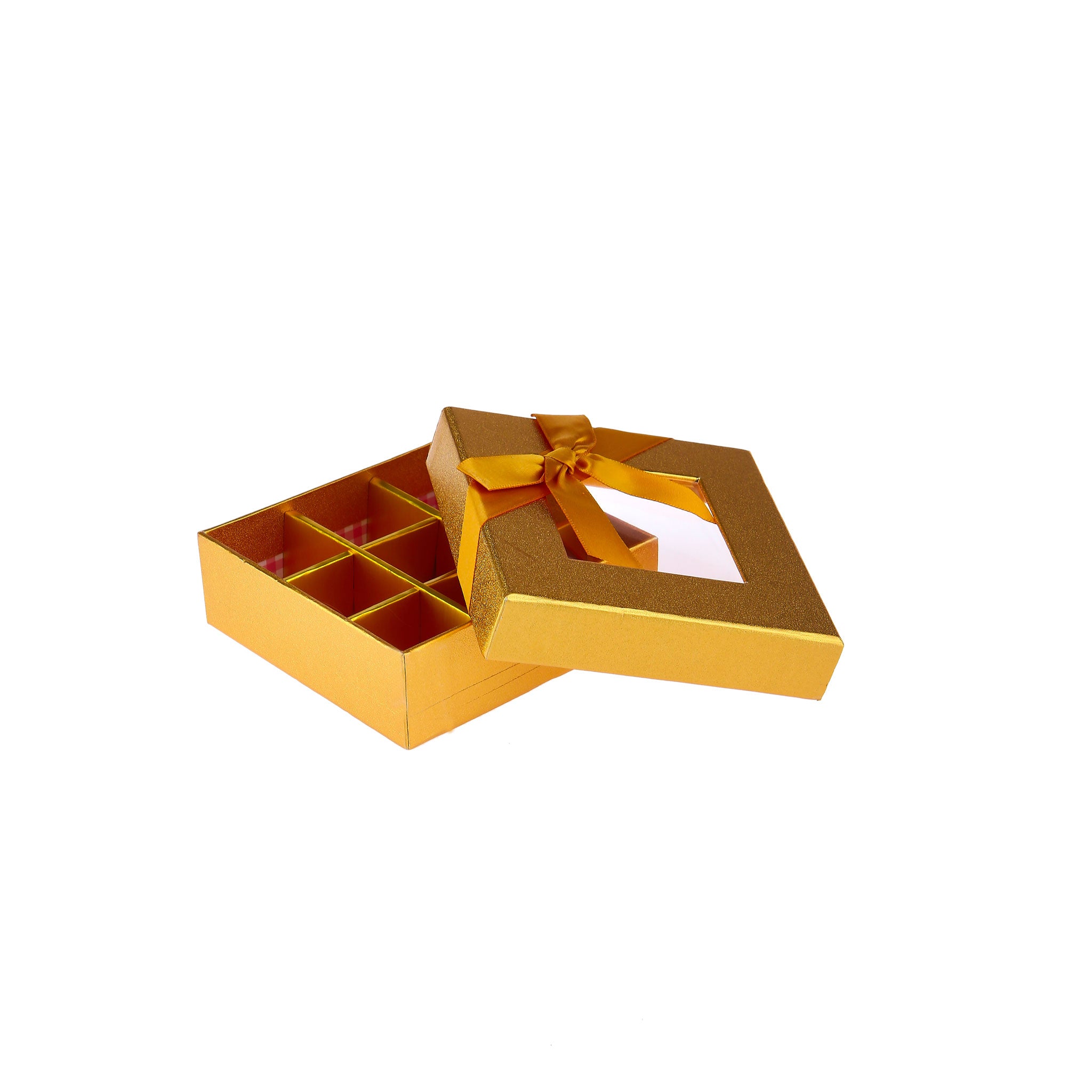 Square Chocolate Gift Box Shape 09 Division - 1 Piece - Hotpack Global