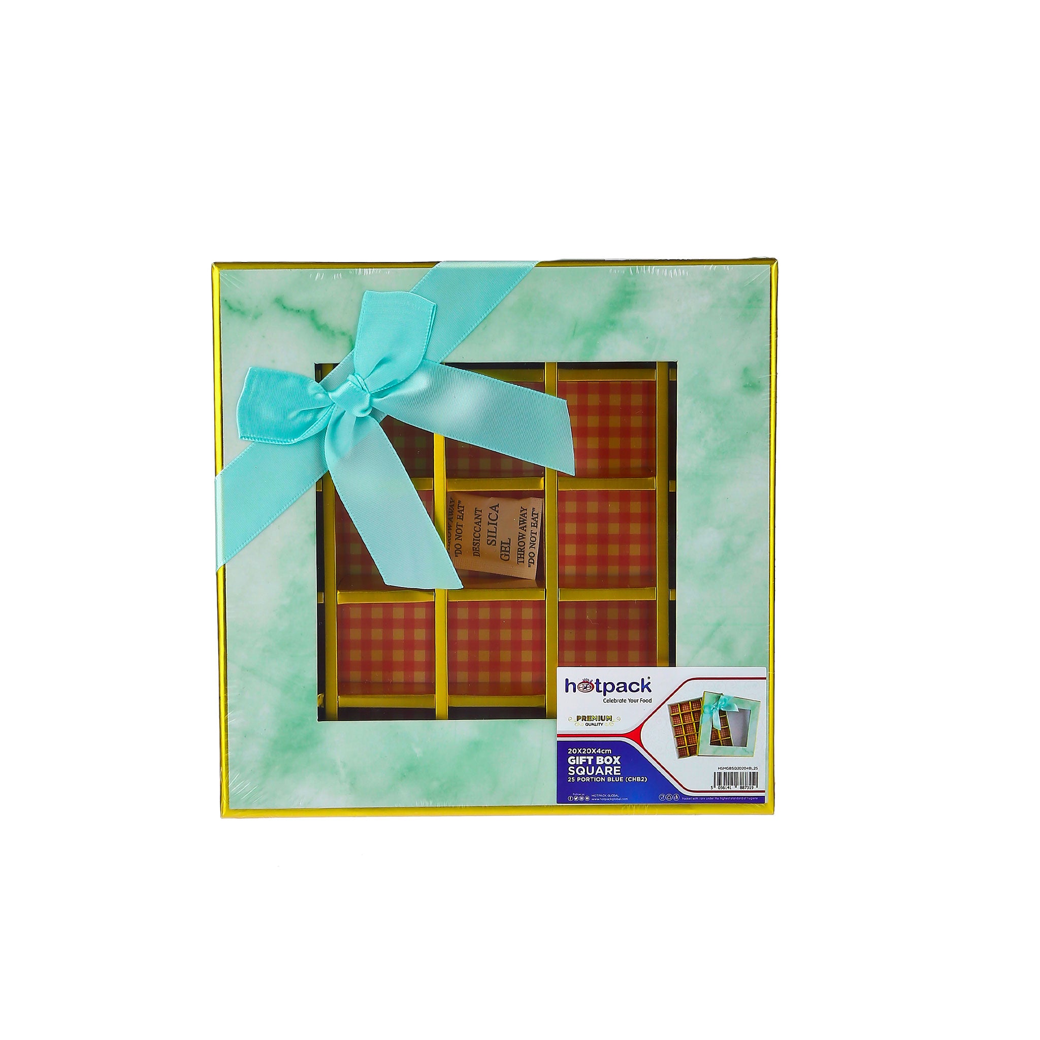 Square Chocolate Gift Box Shape 16 Division - 1 Piece - Hotpack Global