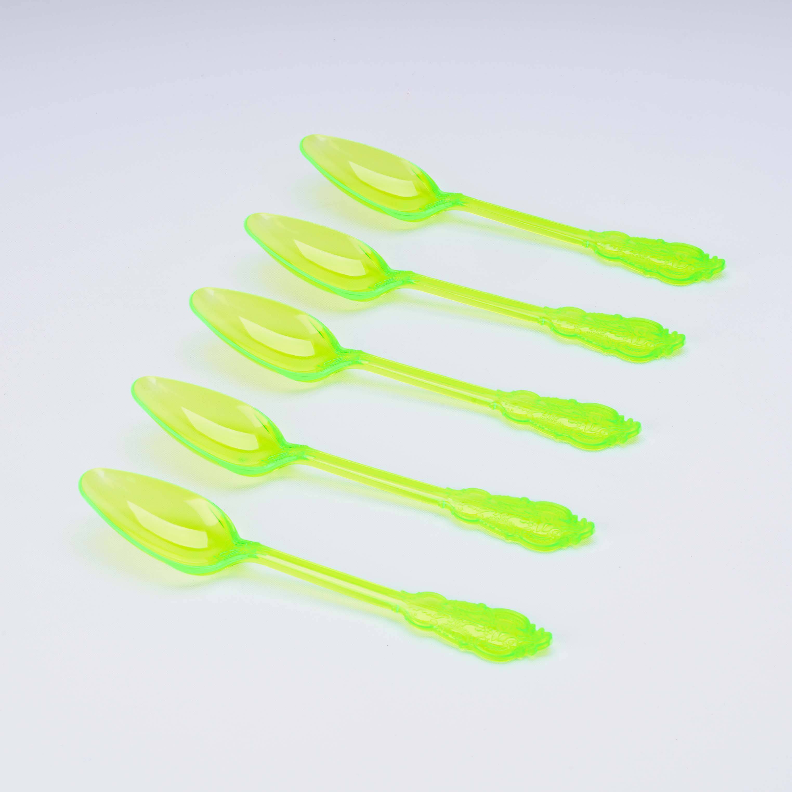 Heavy Duty Neon Plastic Spoon 10 Pieces - Hotpack Global