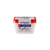 Clear Rectangular Microwave Container with Color Lids